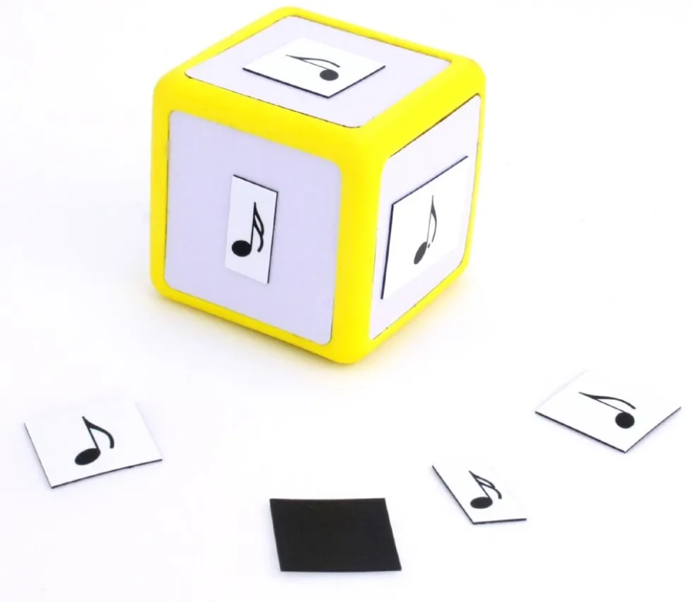 Dé effaçable neutre 5 x 5 cm et magnétique