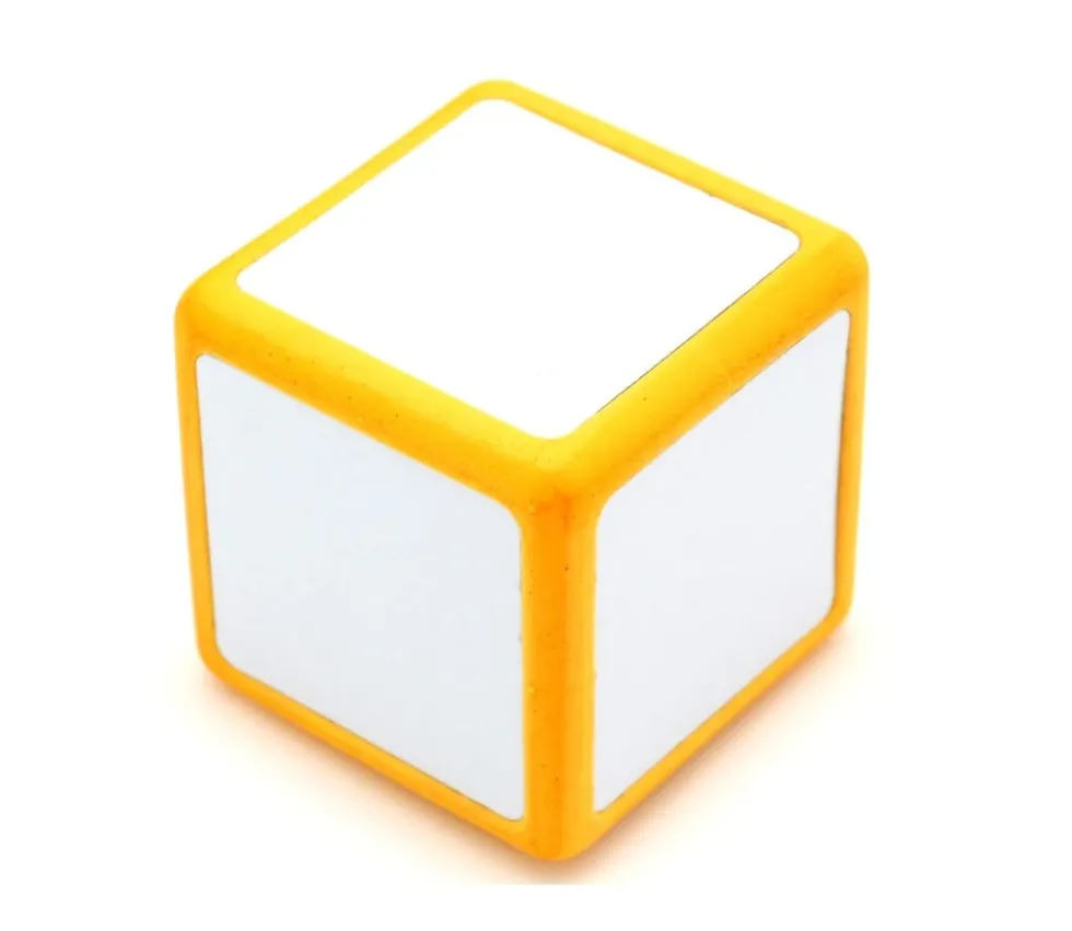 Dé effaçable neutre 5 x 5 cm et magnétique