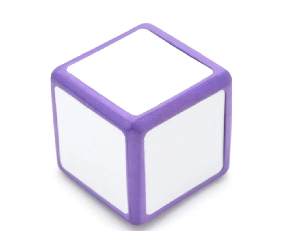 Dé effaçable neutre 5 x 5 cm et magnétique
