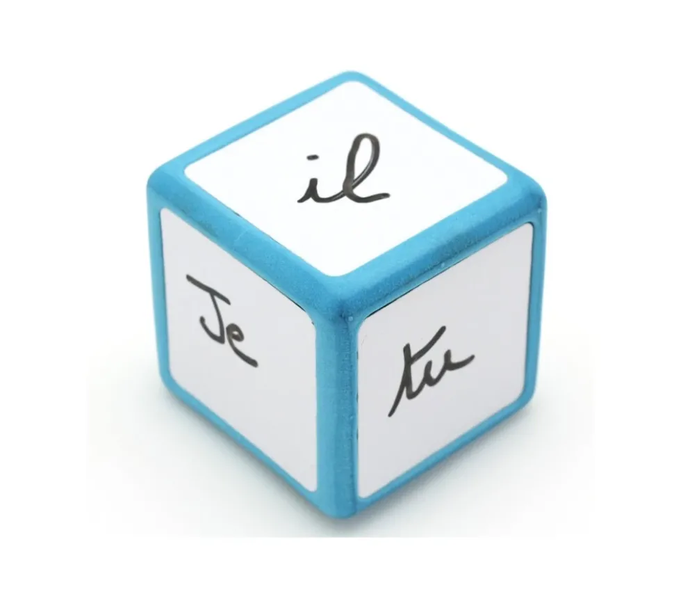 Dé effaçable neutre 5 x 5 cm et magnétique