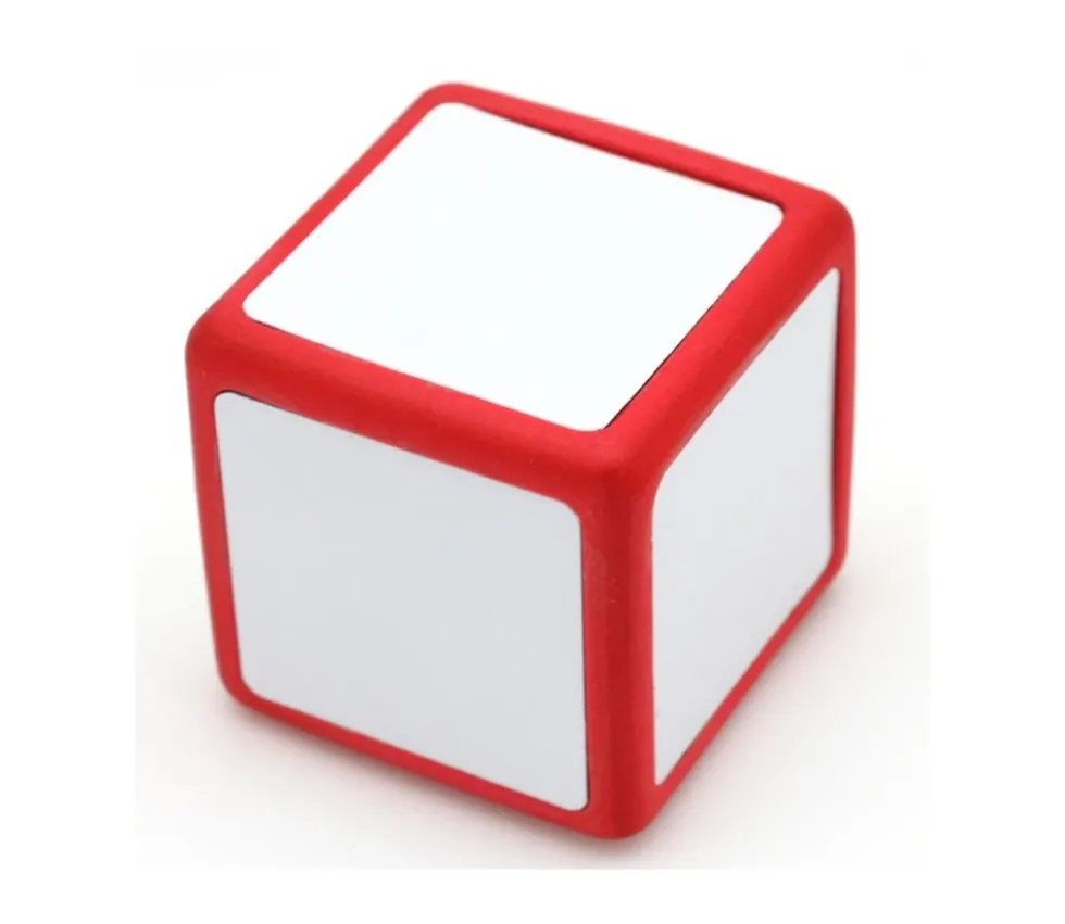 Dé effaçable neutre 5 x 5 cm et magnétique
