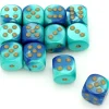 Dé effet turquoise bleu 16 mm gemini