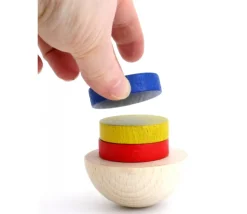 Demi-Boule 6 cm en bois - dôme hêtre diamètre 60 mm