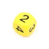 Dé 2 2 3 3 4 4 en bois de 16 mm jaune