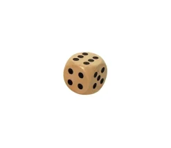 Dé en bois 20 mm de 1 à 6 pour jeu de société