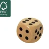 Dé en bois 16 mm de 1 à 6 pour jeu de société