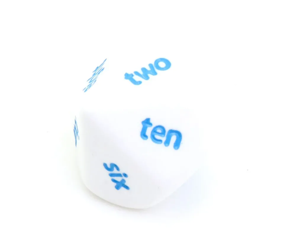 Dé 10 faces anglais one to ten
