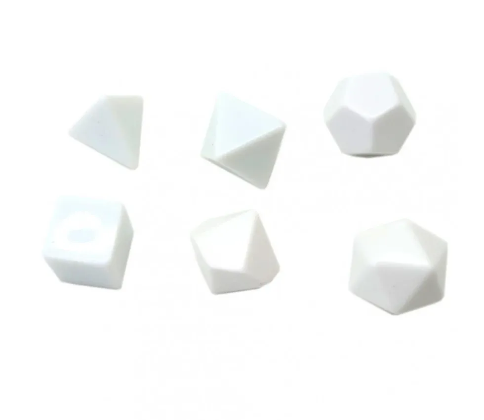 Dé 10 faces blanc neutre multifaces à personnaliser