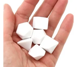 Dé 10 faces blanc neutre multifaces à personnaliser