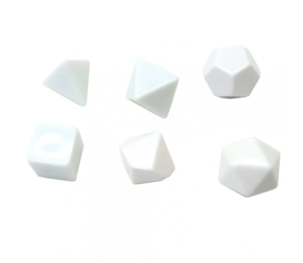 Dé 4 faces blanc neutre sans marquage 2 cm