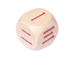 Dé 6 faces chinois 1 à 6 pour jeu et apprentissage