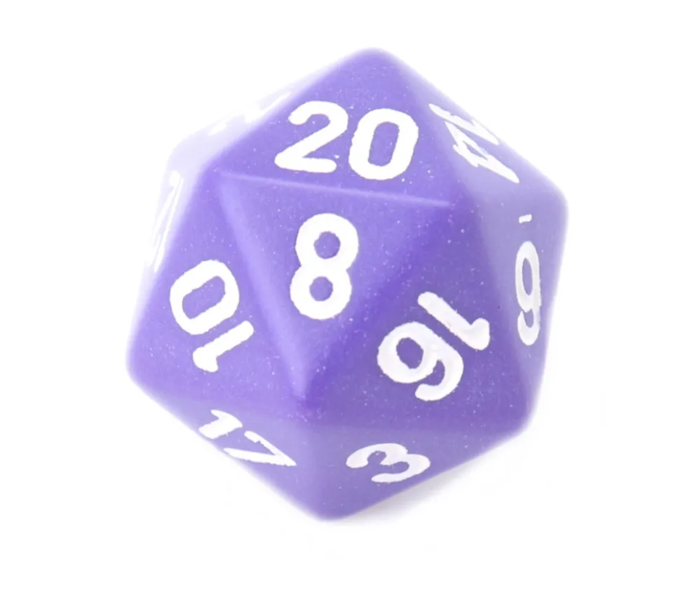 Dé 20 faces couleurs opaques jeux de rôle -D20 à l'unité