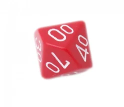 Dé à 10 faces DIZAINE 00 à 90 opaque jeux de rôle d10