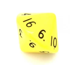Dé 16 faces D16 à l'unité (couleur mise au hasard)