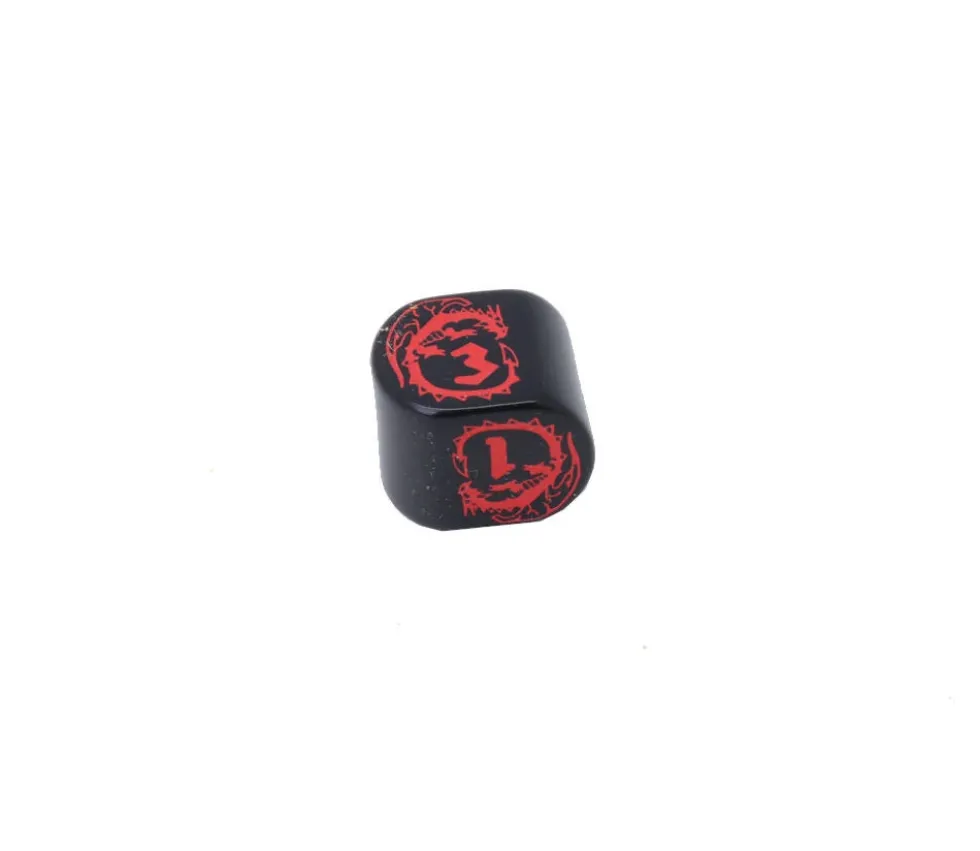 Dé 4 faces dragon moderne (forme arrondie)
