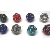 Dé 20 faces en translucide à l'unité (couleur mise au hasard)