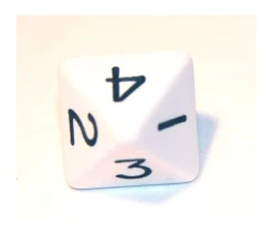 Dé 8 faces : 1234 et 1234