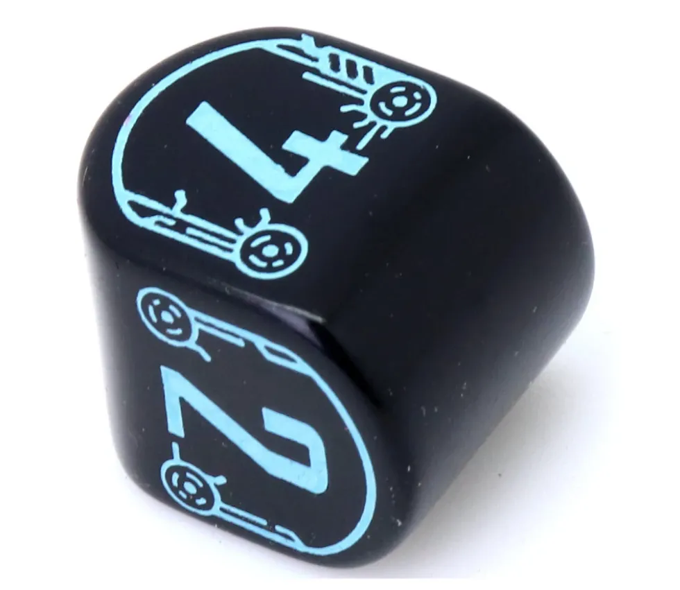 Dé 4 faces Galactic moderne (forme arrondie)