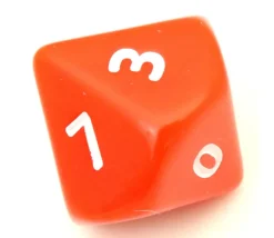 Dé 10 faces géant d10 opaques JUMBO