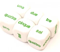 Dé 6 faces italien 1 à 6 - uno a sei