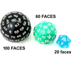 Dé 100 faces noir D100 de jeu