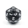 Dé 30 faces noir perle D30 de jeu
