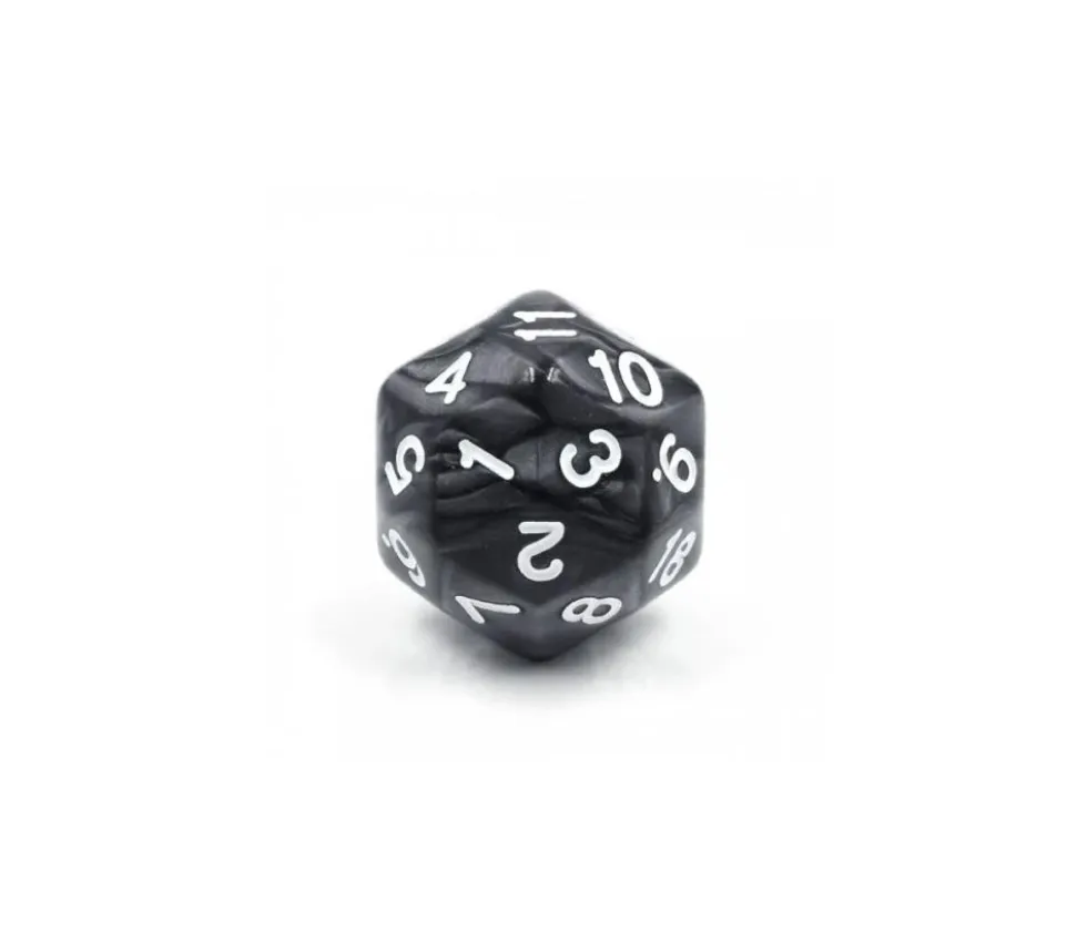 Dé 30 faces noir perle D30 de jeu