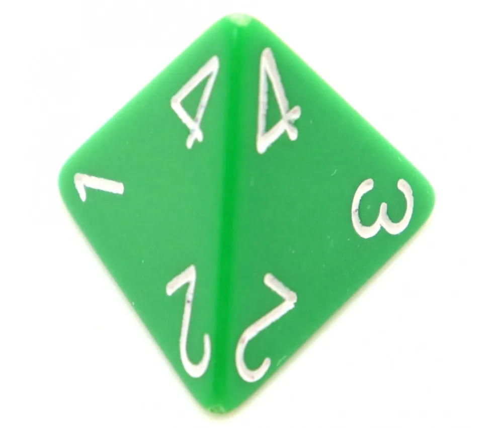 Dé 4 faces 1 à 4 opaques d4 pour jeux à l'unité