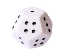 Dé 12 faces points avec 3 fois 1 à 4 JUMBO