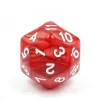 Dé 30 faces rouge nacré D30 de jeu