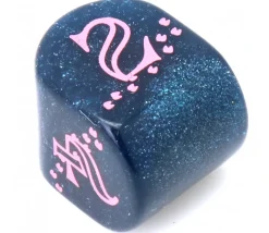 Dé 4 faces étincelant Sparkling Llama moderne (forme arrondie)