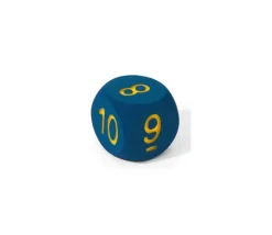 Dé géant chiffres de 6 à 10 mousse 16 cm BLEU