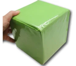 Dé géant vert faces modifiables 15,5 cm personnalisable à volonté