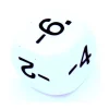 Dé 1 3 5 -2-4-6 impair positif et pair négatif en 16 mm