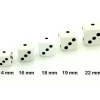 Dé à jouer blanc classique 16 mm points de 1 à 6 pour jeu de société