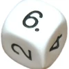 Dé à jouer chiffres 123456 16 mm de côté BLANC