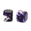 Dé à jouer marbré violet/blanc 16 mm