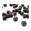 Dé à jouer marbré violet/noir 16 mm