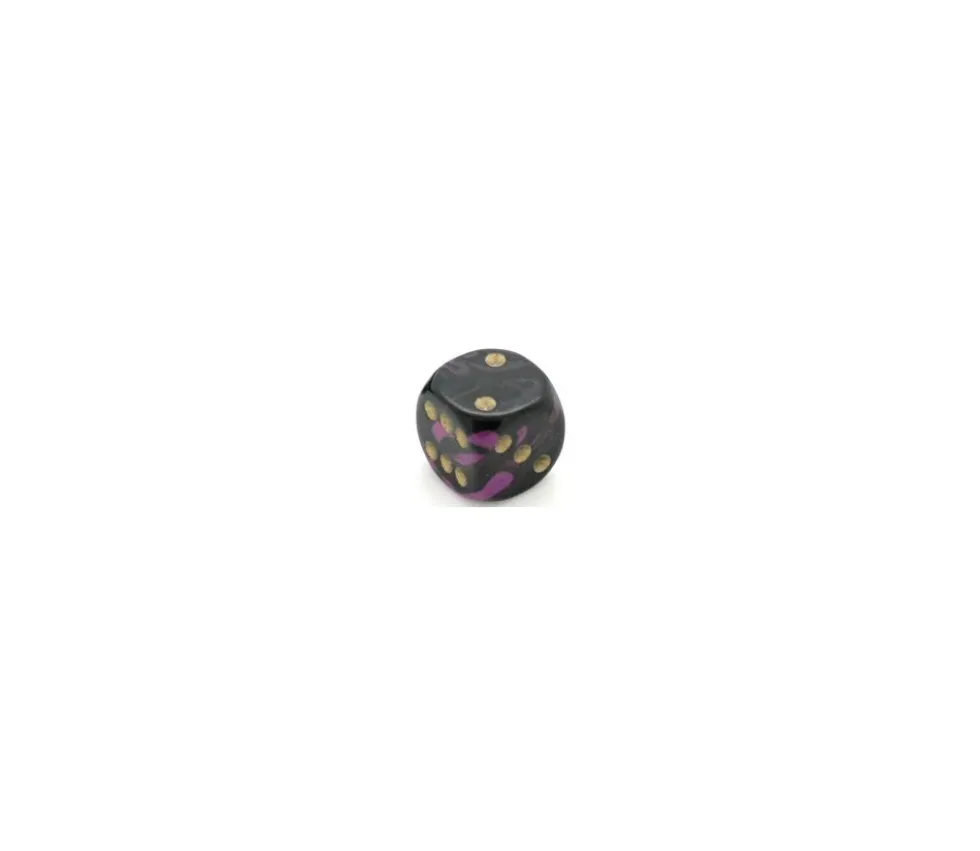 Dé à jouer marbré violet/noir 16 mm