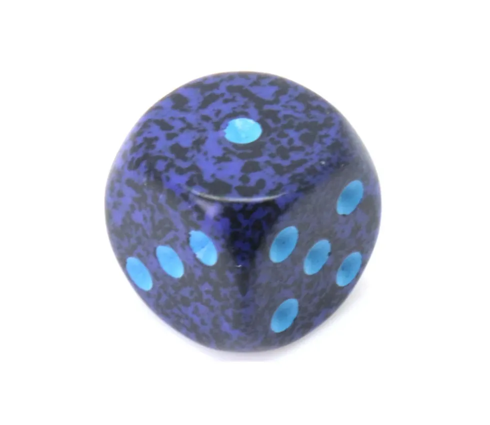 Dé à jouer 16 mm bleu effet granit Speckled - Cobalt - Chessex