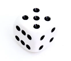 Dé à jouer 18 mm classique points 1 à 6 jeux de société