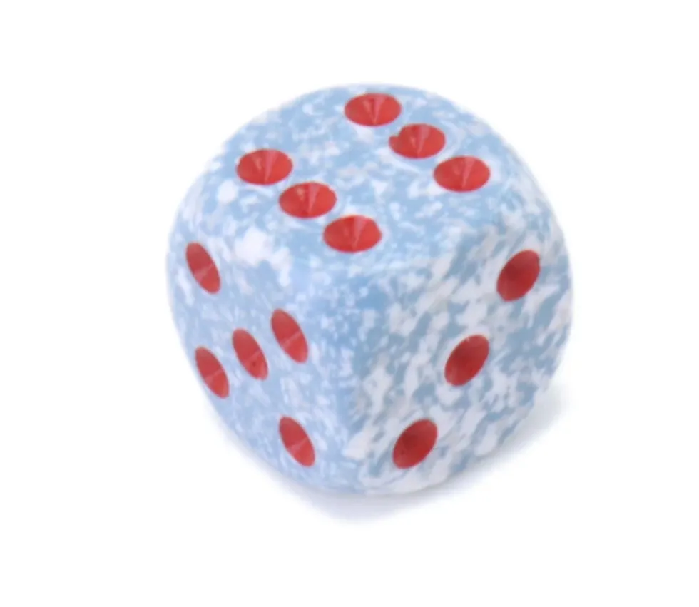 Dé à jouer 16 mm gris effet granit Speckled - Air- Chessex