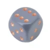 Dé à jouer 16 mm opaque gris foncé points cuivrés Chessex