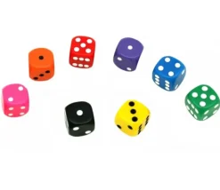 Dé à jouer rose 16 mm standard points de 1 à 6 pour jeu de société à l'unité