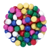 90 dômes 1 à 90 de 22 mm demi-boules numérotées plastique coloré.