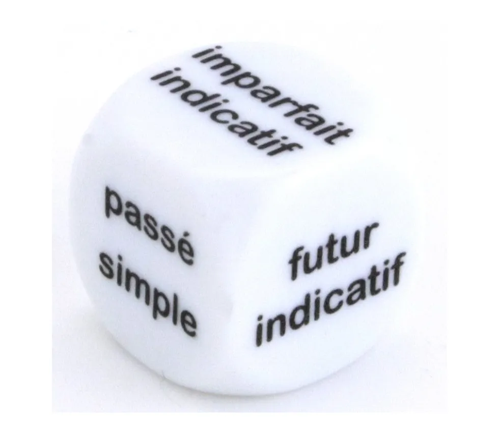 Dé 22 mm conjugaison présent passé simple futur imparfait passé composé