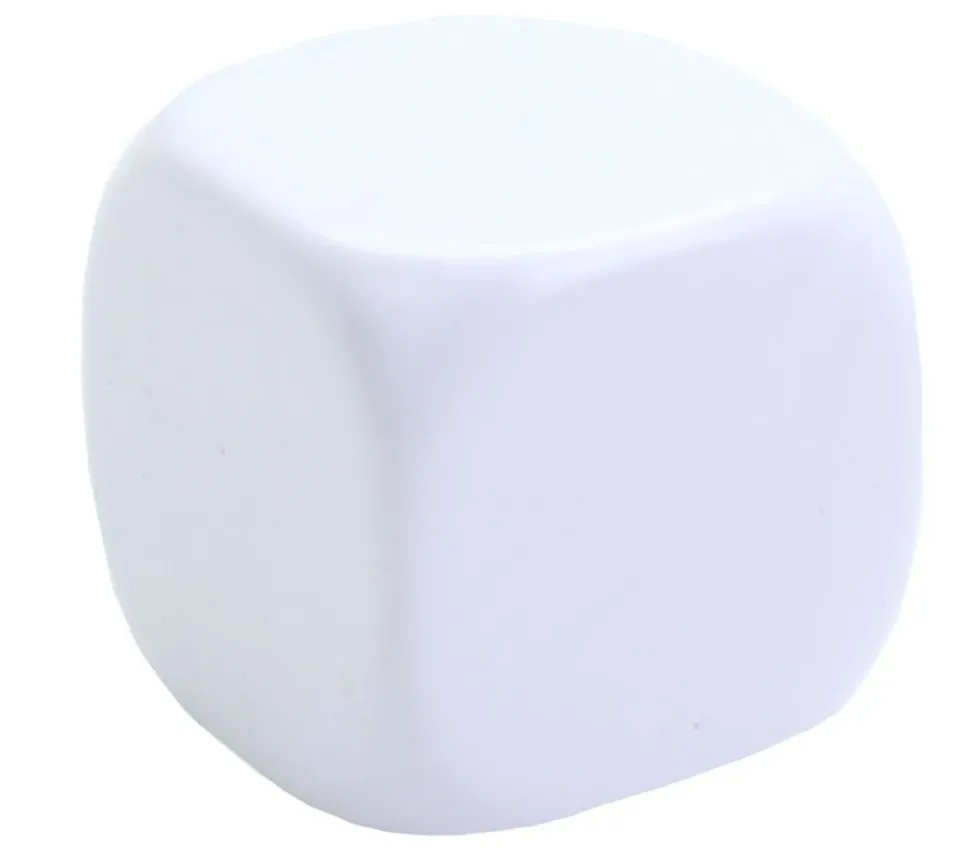Dé 22 mm plastique neutre à personnaliser blanc