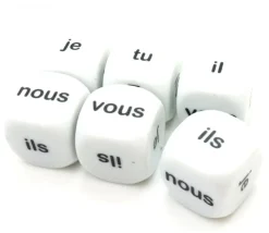 Dé 22 mm pronom personnel je tu il nous vous ils