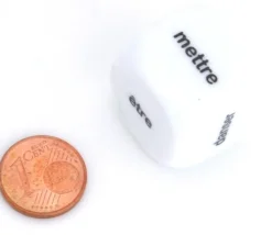Dé 22 mm verbe avoir être danser finir prendre mettre