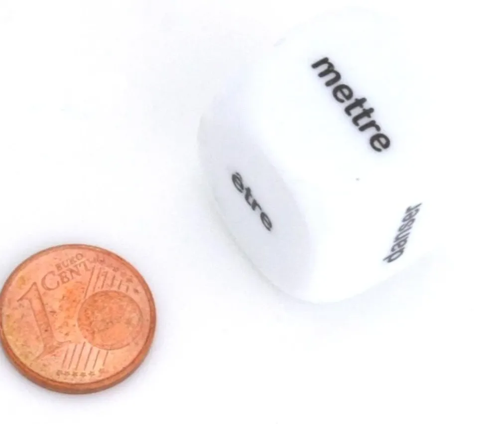 Dé 22 mm verbe avoir être danser finir prendre mettre